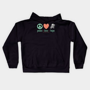 Peace Love Hope Rare Disease Awareness Kids Hoodie